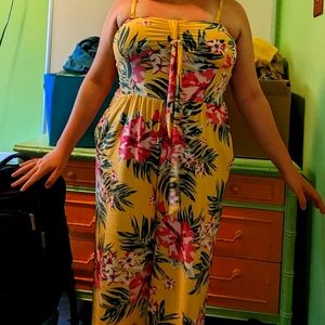 Tropical Print Romper